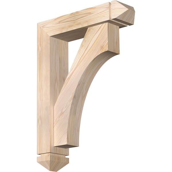 Ekena Millwork Westlake Arts and Crafts Smooth Bracket w/ Offset Brace, Douglas Fir, 5 1/2"W x 22"D x 30"H BKT0604X22X30WTL03SDF - main